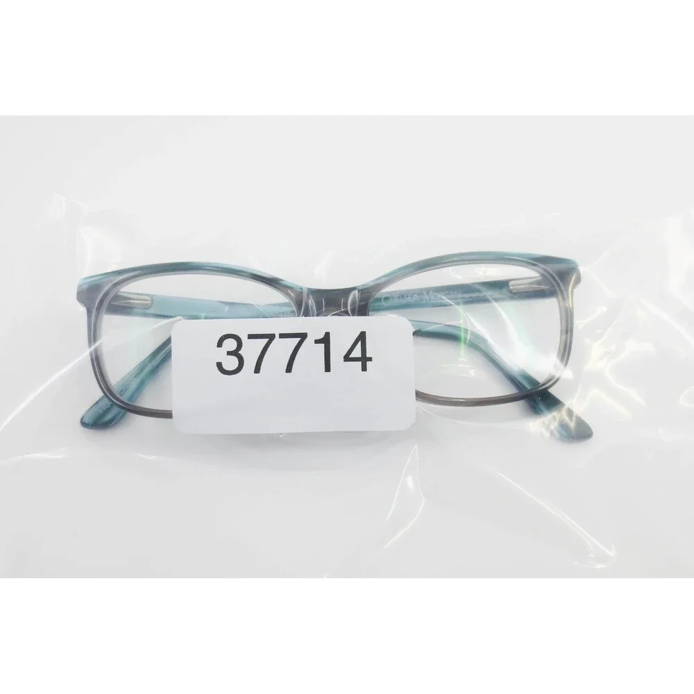 Chelsea Morgan CMM 7001 GR Teal Grey Cat Eye Eyeglasses Frames 49-15-130